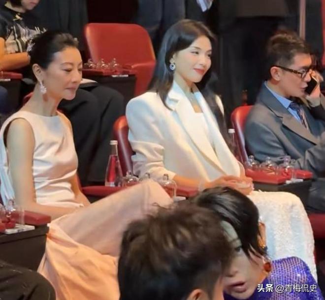 抢镜胡杏儿美出圈C位张柏芝抢尽风头AG真人平台澳门晚宴：刘嘉玲大露背(图5)
